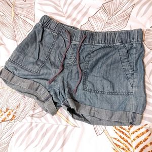Soft faux denim shorts